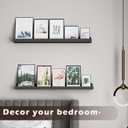 WELLAND Espresso Picture Ledge Shelf Display Wall Shelf 36" for Bedroom, Living Room, Bathroom, Kitchen, Office and More