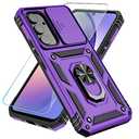 SunStory Phone Case for Samsung Galaxy A54 5G Case with HD Screen Protector & Slide Camera Cover & Kickstand, Samsung A54 5G Case [Military-Grade] Phone Case for Samsung Galaxy A54 5G (Purple)