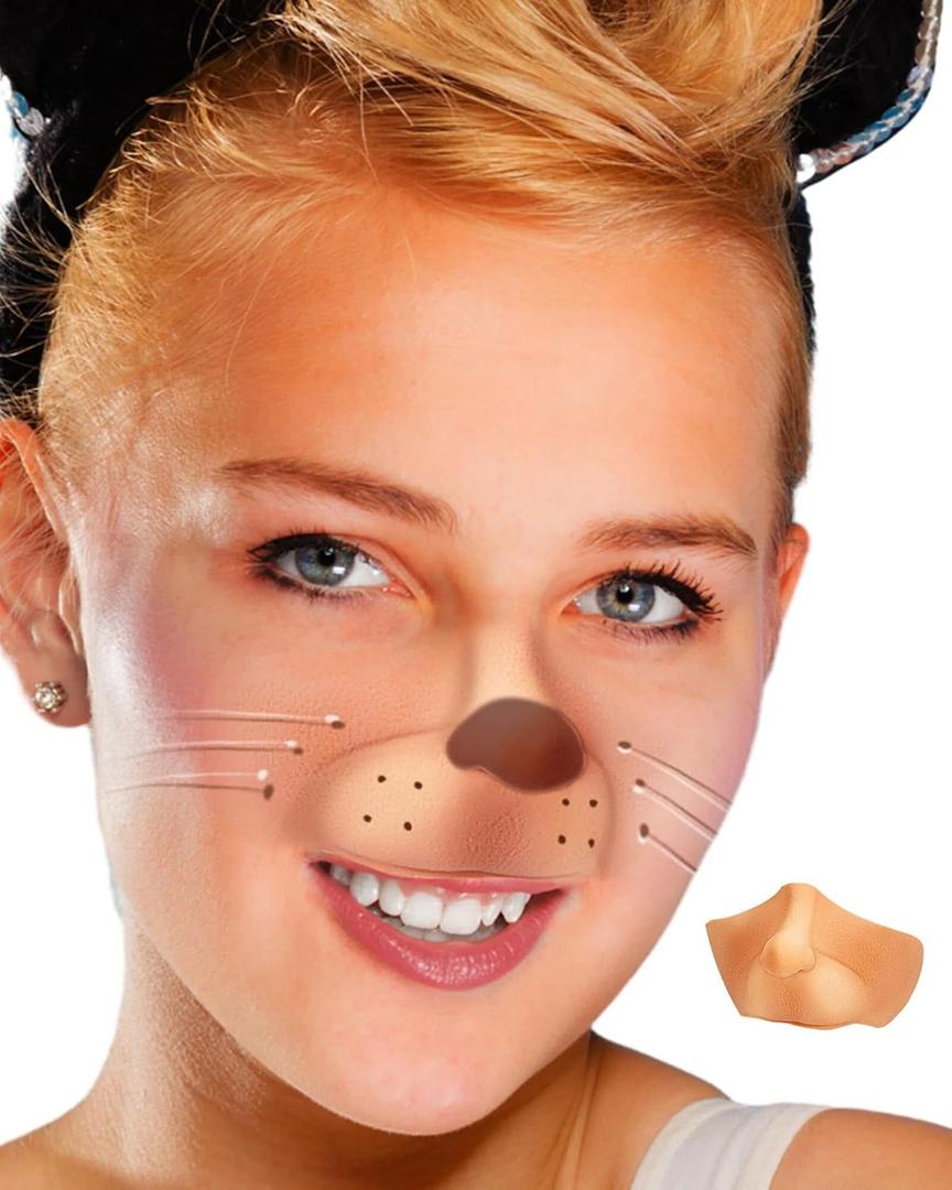 Libima 1 Pcs Christmas Costume Latex Mouse Nose Christmas Latex Prosthetic Faux Mouse Nose Costume for Face Skin (M)