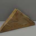 Flag Display Case for 3' x 5' Flag, American Flag Shadow Box with HD Tempered Glass and Wall Mount, Folded Triangle Flag Holder Frame for Small Flag (Not for Burial Flag) - Black Walnut