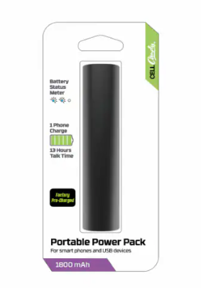 CELLCandy 1800 mAh Portable Power Pack - Black