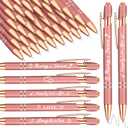 Kisston 36 Pcs Wedding Pens Bulk Bridal Shower Pens Favors Bachelorette 6 Styles Retractable Ballpoint Wedding Favors Supplies for Guest Game Office(Rose Gold)