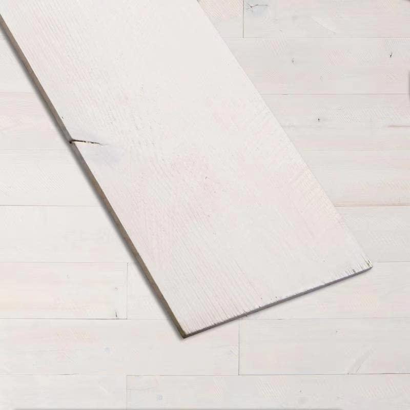 KASARO 9-Piece Peel and Stick Wood Panels for Interior Wall Decor, Long Real Solid Shiplap Accent Adhesive Planks for DIY Project, 11 sq. ft, Wood White, 5" x 35"