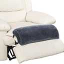 Recliner Leg Rest Cushion with Strap, Memory Foam Under Knee Pillow for Back Sleeping and Foot Elevation, Half Moon Bolster Pillow for Chair, Head, Lumbar Support, 23x9x4in (Grey)