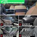 Center Console Cover for 2023 2024 2025 Ford F250 F350 F450 F550 Bucket Seat Console, Scratch-Resistant Armrest Cover for 2023 2024 2025 Ford Super Duty Interior Accessories (Bucket Seat Only)