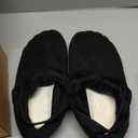 Besroad Women's Men's Fluffy Winter Warm Wide House Summer Slippers Lightweight Fuzzy Bedroom Fur Slippers New All Black 13 Women/ 12 Men