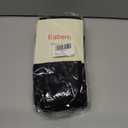 EABERN 6 Pairs Women's Opaque Fleece Lined Trouser Socks Warm Knee High Stocking (Black)