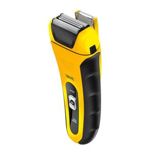 Wahl Waterproof Rechargeable Electric Shaver with Precision Trimmer for Men's Beard Shaving and Grooming, Long Run Time and Quick Charge - Model 7061-100 (Yellow / Black)