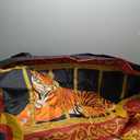 Oudain 6ft Carnival Party Decorations Circus Theme Birthday Party Supplies Circus Themed Tablecloth Washable Fabric Polyester Rectangle Animal Table Cover Protector for Birthday Baby Shower