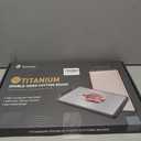 Titanium Cutting Boards for Kitchen Non Toxic Chopping Board with Handle Large Big Small Kitchen Meat Butcher Block 2 in 1 Pure Titanium and Wheat Straw PP Not Wood Bamboo Plastic Teak Beige