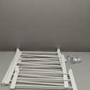 Dog Gate Indoor,18"-45" Adjustable Extra Wide Metal Short Dog Gate to Step Over, 18" Tall Small Pet Gate with 3 Extension Kits, Pressure Mounted for Doorways & Stairs (White)