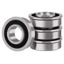 XiKe 4 Pcs Flanged Ball Bearings ID 3/4" x OD 1-3/8", Applicable Lawn Mower, Wheelbarrows, Carts & Hand Trucks Wheel, Replacement for 532009040, AM118315, AM127304, 10513, 251210 Etc.