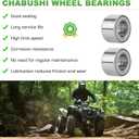 Rear CV Axle with Wheel Bearing Kit for Yamaha Grizzly 660 4x4 YFM660F 2003 2004 2005 2006 2007 2008; 2 pcs Left + Right Greased 4340 Chromoly Steel CV Axle Drive Shaft & Bearing Assembly