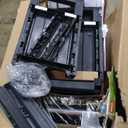 Keter Unity XL Portable Outdoor Table with Stainless Steel Top for Kitchen Prep and Outdoor Storage Cabinet for Grilling Accessories, Dark Grey