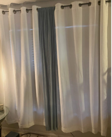 Curtains White Polyester Lined 2 Panels 50x80 Curtains White Polyester Lined 2 Panels 50x80