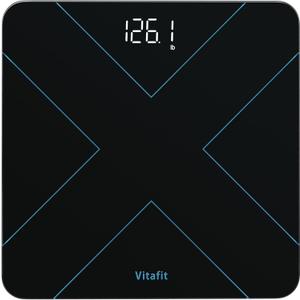 Vitafit Digital Bathroom Scale for Body Weight, Weight Scale Professional Factory Since 2001, White LED and Step-On, 3*AAA Batteries Included, 400lb/182kg, Black (Black with line)