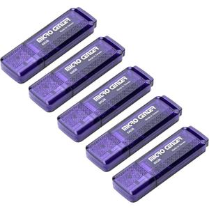 Micro Center SuperSpeed 5 Pack 64GB USB 3.0 Flash Drive Gum Size Memory Stick Thumb Drive Data Storage Jump Drive (64G 5-Pack)