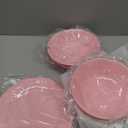 18 Piece Pink Dinnerware Set, Lightweight Kitchen Dining Plates and Bowls Set, Durable Melamine Dishes, Set of 6, Unbreakable RV Camping Dishes, Dishwasher Safe