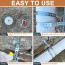 Galvanized Metal Pipe Strap 3/4-Inch x 100-Feet 24-Gauge for Pipe Support Hanging and Flexible Trimming with Holes