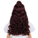 Brown Wig for Kids Child Brown Wavy Curly Wigs Girls Brown Wigs with a Bun Kids Hailoween Paty Cosplay Wig