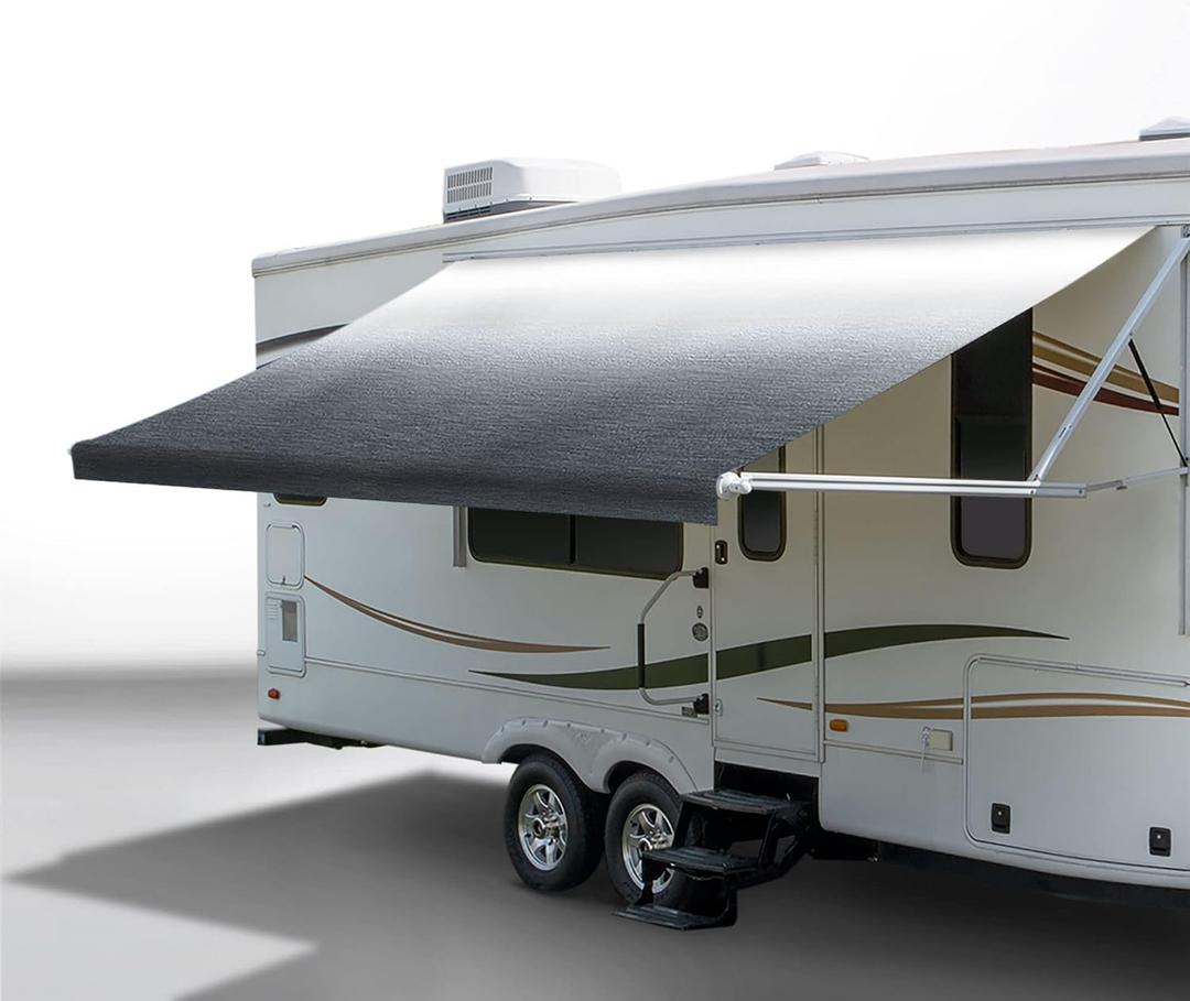 RecPro 20' RV Awning Fabric Replacement | Gray Fade Vinyl