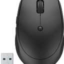 JLab, GO Charge, Wireless Mouse, Bluetooth, USB Dongle, Multi-Device, Compact, Rechargeable, Black