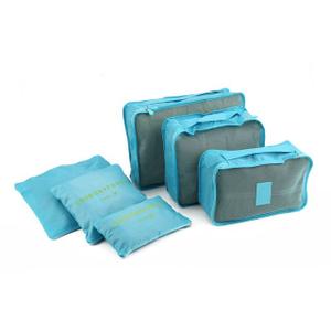 Korean Style Portable Durable Eco-Friendly 6 Pcs/Set Square Travel Home Luggage Storage Bags Clothes Organizer Pouch Case
