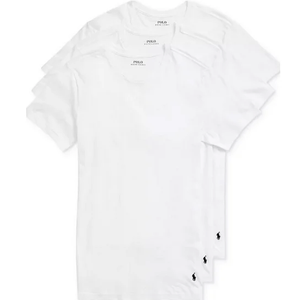 POLO RALPH LAUREN Men's Slim Fit Cotton Crew Undershirt 3-Pack Small