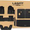 LASFIT Floor Mats & Trunk Mat & Backrest Mats for Acura Mdx 2022-2026 Cargo Mat All Weather TPE Mats Custom Fit Floor Liner for Mdx 1st & 2nd & 3rd Row Car Mats & Cargo Liner, Black, Easy to Clean
