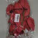 Toyvian Christmas Glitter Artificial Poinsettia Flowers- 12pcs Christmas Tree Flowers Ornaments- Xmas Party Decoration with 12pcs Stems and Clips (Red)