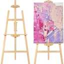 Adjustable Wooden Painting Easel, Art Easel Stand Hold up to 48'', Painting Canvas for Wedding Sign and Poster, Drawing for Adults, Begginners and Students