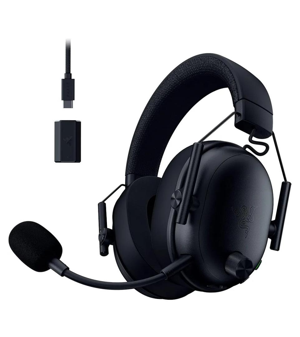 Razer BlackShark V3 Wireless Gaming Headset for PC: 50mm Drivers - Super Wideband Mic - 2.4 GHz, Bluetooth, USB - Works with Mac, PS5, Nintendo Switch, Smartphone - 70 Hr Battery - Black