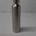 Stainless Steel Vacuum Insulated Water Bottle 34/25/20/17/12oz 18/8 for Hot and Cold Drinks, Double Walled, Leak Proof (Silver(34oz))