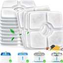 Cat Water Fountain Filter Replacement, 12 Pack Cat Fountain Filters Compatible with Square 84oz/2.5L Automatic Pet Fountain Dog Water Dispenser, 3 Filtration System Replacement Pet Filters