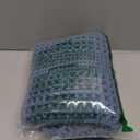 AMOAMI Waffle Bath-Mat, Absorbent Bath Mats for Bathroom Non Slip, Machine Washable Bathroom Rugs with Tassels Ultra Soft Boho Bath Rugs for Floor 17"x24" Blue