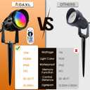 Spotlight Outdoor RGB Spot Lights 10W LED Landscape Lights Spot Lights Outdoor with 16 Color Changing for Yard Garden Decor, Landscape Lighting with Remote IP67 Waterproof (6)