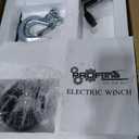 Electric Winch 13000 lbs ATV Winch 12V with Synthetic Rope and Hook Truck Winch with Hawse Fairlead Remote Control for Towing UTV SUV Off Road Vehicle