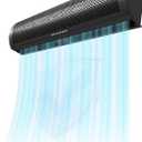 36 Inch Air Curtain for Doors Commercial, Matte Black Wall Mounted Air Fly Fan with Door Magnetic Switch for Home Restaurant Garage, 2068FPM Super Power, Keep Bugs Out