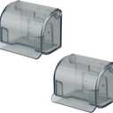 5 x 2pcs Wall Mount Razor Holder with Dust Cover Case, Waterproof Shower Razor Hanger Stand for Bathroom No-Drill Adhesive Shaving Rack Organizer Storage (Grey)