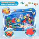 Infinno Inflatable Tummy Time Mat Premium Baby Water Play Mat for Infants and Toddlers Baby Toys for 3 to 24 Months, Strengthen Your Baby's Muscles, Portable (Blue)