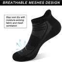shnn 14 Pairs Mens/Womens Ankle Socks Breathable Casual Low Cut Short Socks for Men/Women with Heel Tab (Black, Size 6-12)