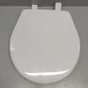 Bemis 730SLEC Slow Close Toilet Seat, Easy Clean Hinges and Durable Plastic Seat, Made in USA, Round, White