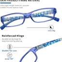 Madison Avenue 4 Pack Multicolor Blue Light Blocking Reading Glasses for Women Spring Hinge +2.25