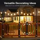 6 Pack String Light Poles for Outside, Upgraded Heavy-Duty Metal Poles for Outdoor String Lights with Fork, Adjustable Lighting Hanging Accessories for Patio Decor Pergola Backyard Garden Decorations