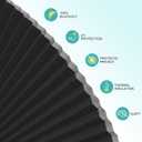 Changshade Arch Window Shades Blackout,Half Moon(Radius:36") Blackout Pleated Window Shades, Half Circle No Drill Cellular Shades for Windows, Easy Cut and Install, 36"*72"-1pcs
