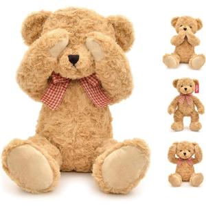 20" Posed Teddy Bear Stuffed Animal Cute Plush Toy for Girl Kids (Light Brown)