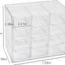 Mini Desktop Drawer Box 16 Compartments Plastic Desk Organizer Office Supplies and Jewelry Storage Box for Office, School, Cosmetic, Jewelry, Hair Clips, Small Parts, etc (12 Compartments)