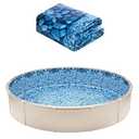 VEVOR 18-ft Round Above Ground Pool Liner, Unibead Pool Liners, Standard Gauge, 52inch Wall Height, Designed for Steel Sided Above-Ground Swimming Pools