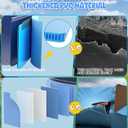 Extra Large Foldable Dog Pool 107x20, EPN Heavy Duty Hard PVC Collapsible Dog Pool for Large Dogs and Kids, Leakproof Non-Slip Pet Wading & Bathing Tub with Drain, for Indoor & Outdoor Use