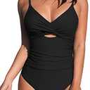 Buauty Women's One Piece Swimsuit Tummy Control Bathing Suits Cutout Swimwear Full Coverage Swim Suits 2025 M